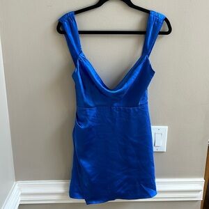 Runaway The Label Havanna Mini Dress Vibrant Blue Sleeveless NWT Size Small